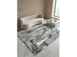 Teppich PARMA-Felino, abstrakt, Silbergrau, 160 x 230 cm