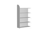 Büroregal Dante®, Anbauregal, H 1900 x B 1000 mm, Rückwand, lichtgrau