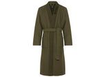Morgenmantel BOSS "Waffle Kimono" Gr. XL, open grün 348, XL, Obermaterial: 70% Baumwolle, 30% Viskose, Hausmäntel, Morgenmantel, mit großem BOSS Logo aus Velours