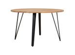 Livetastic Esstisch, Schwarz, Akazie, Holz, Metall, Akazie, vollmassiv, rund, konisch, 130x76x130 cm, Esszimmer, Tische, Esstische, Esstische rund