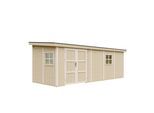 GARTENHAUS 14,3 m² - H231x248x648 cm - Ohne Boden und Seitenwand – M941B
