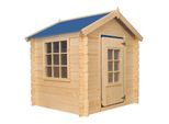 KINDERSPIELHAUS aus Holz - 111x113xH121 cm/0.9 m2 - M570M-1