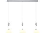 LED Pendelleuchte "ELEGANCE", nickelfarben matt, chromfarben abgesetzt, 3, 1 Stk., HELL HÖLLISCH GUTES LICHT, Leuchten, dimmbar über Wanddimmer, Höhenverstellbar, LED Pendelleuchte