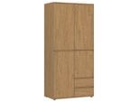 Möbelix , Holzwerkstoff , 1 Fächer , 2 Schublade(n) Schubladen , 92x199.9x55 cm ,