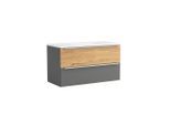 Held , Grau , Holzwerkstoff , 2 Schublade(n) Schubladen , 100x54x47 cm , hängend ,