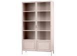 Livetastic , Pink , Metall, Glas , 4 Fächer , 110x189x43 cm ,