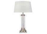 Möbelix , Silberfarben, Weiß , Metall, Glas , 62 cm , Schnurschalter , Beleuchtung, Innenleuchten, Tischlampen, Tischlampen