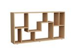 Mid.you , Buchefarben , Holzwerkstoff , 116x58x20 cm , stehend , Kleinmöbel, Regale, Bücherregale