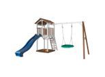 Möbelix , Blau, Braun, Weiß , Holz , Zeder , 356.6x241.9x349 cm , FSC , Spielwaren, Outdoorspielzeug, Spieltürme