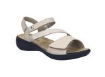 Sandale JOSEF SEIBEL "Ibiza 02, creme", Damen, Gr. 38, beige (creme), Obermaterial: 100% Rindsleder Leather cow., Schuhe Sandale