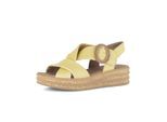 Plateausandaletten GABOR "Plateau Sandale", Damen, Gr. 44, gelb, Schuhe