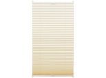 Plissee GARDINIA "EASYFIX mit 2 Bedienschienen" Gr. 7, beige (elfenbeinfarben), B:40cm H:130cm, Obermaterial: 100% Polyester, Plissees, Plissee, in der Breite kürzbar