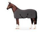 Equinate Abschwitzdecke Nevada aus Fleece mit Widerristpolster und Kreuzbegurtung grau 1,65 m
