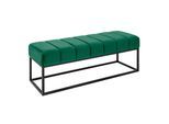riess-ambiente Sitzbank PETIT BEAUTÉ - 108cm smaragdgrün Samt schwarzes Gestell