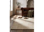 Wollteppich kariert Natur 200 x 290 cm - DEBEN Kadima Design