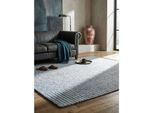 Wollteppich kariert Blau 80 x 150 cm - LEA Kadima Design