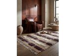 Teppich gestreift Natur-Lila 120 x 170 cm - WHARFE Kadima Design