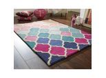 Wollteppich handgeschnitzt Bunt 200 x 290 cm - DERWENT Kadima Design