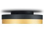 LED Deckenleuchte "MESH", schwarz, goldfarben, 1, Ø 45cm H: 14cm, 1 Stk., HELL HÖLLISCH GUTES LICHT, Leuchten, B-Link Fernbedienung, LED Deckenleuchte