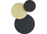 LED Wandleuchte "TILDA", schwarz (schwarz, goldfarben), 1, H: 34cm, 1 Stk., HELL HÖLLISCH GUTES LICHT, Leuchten, Tastdimmer, LED Wandleuchte
