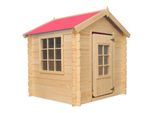 KINDERSPIELHAUS aus Holz - 111x113xH121 cm/0.9 m2 - M570R-1