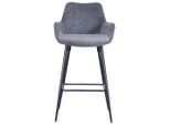 Mid.you , Grau, Schwarz , Holz, Metall, Textil , Pappel , Sperrholz , 54x109x53 cm , Bsci , Esszimmer, Barmöbel, Barhocker