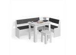 ECKBANKGRUPPE Tiberio Weiß 180 x 120 cm mit Tisch