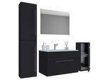 Badezimmer Badinos 5-tlg. Schwarz