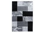 Ayyildiz , Schwarz , Textil , Abstraktes , rechteckig , 240x340 cm , Oeko-Tex® Standard 100 , pflegeleicht , Teppiche & Böden, Teppiche, Webteppiche, Flachwebteppiche