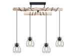 Globo , Naturfarben, Schwarz , Holz, Metall , länglich , 14x100x90 cm , CE , höhenverstellbar, beliebig kürzbar ,