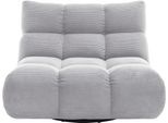 1,5-Sitzer HOME AFFAIRE "Cozy Bubble, 360 drehbarer Sessel, Breite 107 cm", silber, B:112cm H:85cm T:108cm, 95% Polyester, 5% Nylon, Sofas, 1 5-Sitzer, mit eleganter Steppung, Rundumbezug & weicher Polsterung
