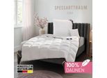 Daunenbettdecke SPESSARTTRAUM "Laax Bettdecke 135x200, 155x220 cm und viele weitere Größen", weiß, B:135cm L:200cm, Bezug: 100% Baumwolle. Füllung: 100% Daunen, Bettdecken, Daunenbettdecke, Bettdecken Ganzjahresbettdecke, Winter, Sommer