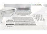 Badematte "Tamsin, Badvorleger, Badezimmer Teppich, Duschvorleger", weiß, schwarz, H:10mm, Polyester, LEGER HOME BY LENA GERCKE, Badematten, Badematte, Streifen, modern
