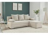 Ecksofa JOCKENHÖFER GRUPPE "L-Form, B: 191 cm", beige (beige, grau 426, 17), B:191cm H:87cm T:142cm, Korpus: 100% Polyester;Kissen: 100% Polyester, Sofas, Ecksofa, mit Bettfunktion & Bettkasten