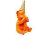 Dekofigur KARE DESIGN "Sitting Gelato Bear", orange, B:18cm H:37cm T:16,5cm, Polyresin, Dekofiguren, Dekofigur, verschiedene Farben & Größen