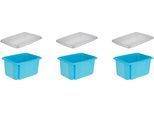 Organizer KEEEPER "emil", blau, B:28,5cm H:20,5cm T:38cm, Polypropylen, Aufbewahrungsboxen, Organizer, Aufbewahrungsbox, 15 L, mit Deckel, hochwertiger Kunststoff