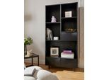 Highboard "Priya", grau (anthrazit), B:80cm H:163,5cm T:35cm, LEGER HOME BY LENA GERCKE, Sideboards, Highboard, aus MDF Holz, mit Metallfüßen- und Griffen, Breite 80 cm