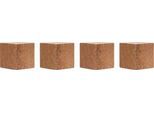 Magnetoplan Design Magnet Wood Cube, quadratisch, Haftkraft 4 kg, B 20 x T 20 x H 20 mm, FSC®-Wallnussholz, 4 Stück