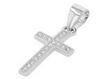 Kettenanhänger ADELIA´S "Anhänger – Kreuz Kreuzanhänger aus 925 Silber mit Zirkonia", silber, Schmuckanhänger, Damen, Silber 925 (Sterlingsilber), Kettenanhänger, Perfekt als Geschenk zum Valentinstag