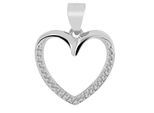 Kettenanhänger ADELIA´S "Anhänger – Herzanhänger aus 925 Silber mit Zirkonia", silber, Schmuckanhänger, Damen, Silber 925 (Sterlingsilber), Kettenanhänger, Ideal als Geschenk – dezent und elegant