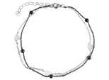 Armband ADELIA´S "Armband – Herz aus Edelstahl 24+5 cm", schwarz, Armbänder, Damen, 29cm, Edelstahl, Armband, Ideal als Geschenk zum einfach so