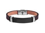 Armband ADELIA´S "Armband aus Leder 21 cm", braun, Armbänder, Damen, 21cm, Leder, Armband, Schöne Geschenkidee zum Jubiläum