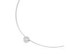 Kette mit Anhänger "Anhänger mit Zirkonia an Omegareif, Silber 925", weiß, GIORGIO MARTELLO MILANO, Halsketten, Damen, 43cm, Silber 925 (Sterlingsilber)