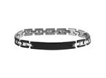 Gliederarmband ADELIA´S "Armband – Gliederarmband aus Edelstahl 20,5 cm", weiß, Armbänder, Damen, 20cm, Edelstahl, Gliederarmband, Ideal als Geschenk für besondere Anlässe