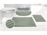 Badematte OTTO HOME "Regona Scandi, Badvorleger, Badezimmer Teppich, Duschvorleger", salbei, H:10mm, Polyester, Badematten, Badematte, Badteppich, Uni Farben, Hoch-Tief-Effekt, modernes Muster, Zen
