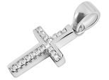 Kettenanhänger ADELIA´S "Anhänger – Kreuz Kreuzanhänger aus 925 Silber mit Zirkonia", silber, Schmuckanhänger, Damen, Silber 925 (Sterlingsilber), Kettenanhänger, Perfekt zum Verschenken an besondere Menschen