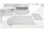 Badematte OTTO HOME "Regona Scandi, Badvorleger, Badezimmer Teppich, Duschvorleger", weiß, H:10mm, Polyester, Badematten, Badematte, Badteppich, Uni Farben, Hoch-Tief-Effekt, modernes Muster, Zen