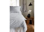 Bettwäsche IRISETTE "Premium Satin Bettwäsche Paris", grau, B/L: 155cm x 200cm, 1 Stk., 1 Stk., Mako-Satin, B/L: 80cm x 80cm, 2, Mako-Satin, Obermaterial: 100% Baumwolle, Bettwäsche, Bettwäsche, Hochwertige Premium Bettwäsche