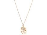 Kette ohne Anhänger ADELIA´S "Halskette mit Anhänger – Lebensbaum aus Edelstahl", rosa (gold), Halsketten, Damen, 43cm, Edelstahl, Perfekt zum Verschenken an besondere Menschen