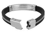 Armband ADELIA´S "Armband – Silikonarmband aus Silikon 19 cm", schwarz, Armbänder, Herren, 19cm, Synthetik, Armband, Zum Verschenken – ideal zum Weihnachten